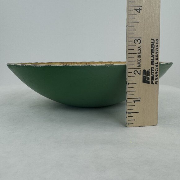 Hand-Painted Wooden Bowl 8" Snowman Design "Winter Is For The Birds" Rustic - Picture 6 of 6